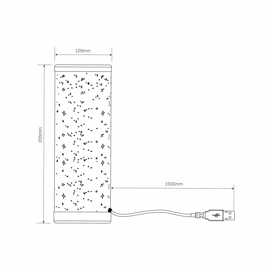 LED RGBW Ljusreglerad bordslampa STELLA MINI LED/5W/5V + fjärrkontroll