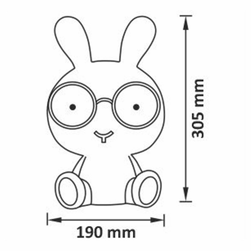 LED RGBW Ljusreglerad children's natt liten lampa LED/2,5W/230V kanin vit