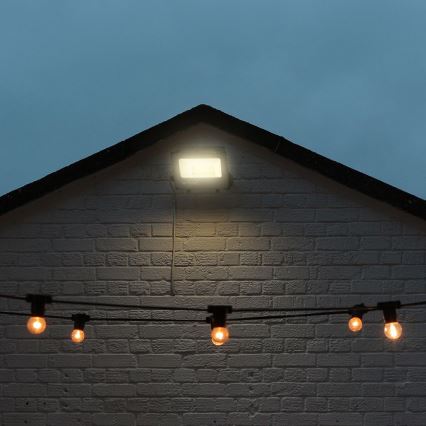 LED RGBW Ljusreglerad strålkastare LED/30W/230V IP65 grå + fjärrkontroll