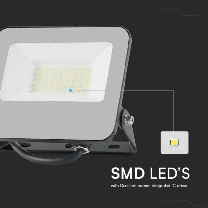 LED RGBW Ljusreglerad strålkastare LED/30W/230V IP65 grå + fjärrkontroll