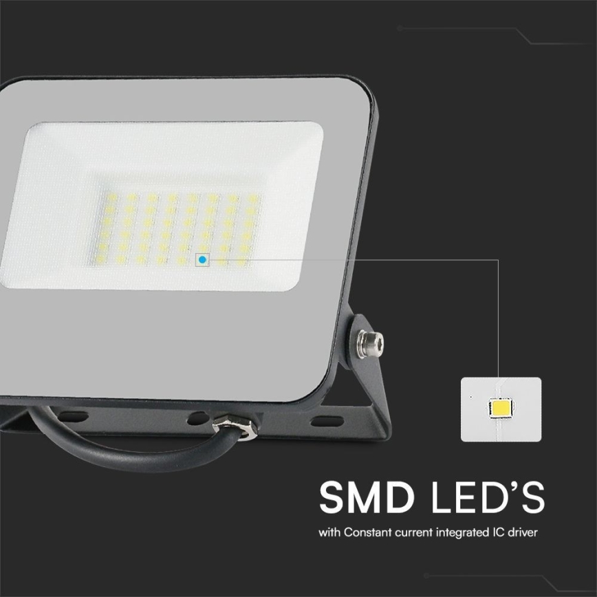 LED RGBW Ljusreglerad strålkastare LED/30W/230V IP65 grå + fjärrkontroll