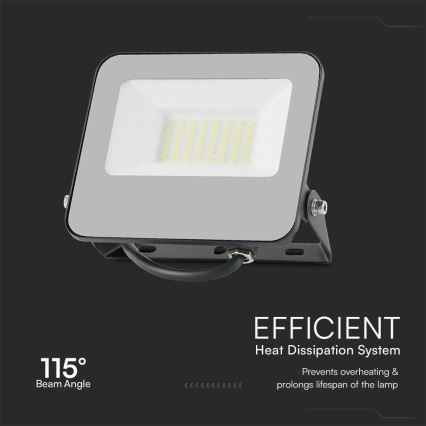 LED RGBW Ljusreglerad strålkastare LED/30W/230V IP65 grå + fjärrkontroll