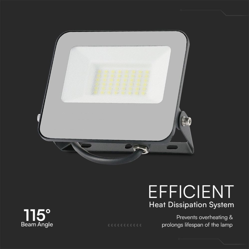 LED RGBW Ljusreglerad strålkastare LED/30W/230V IP65 grå + fjärrkontroll