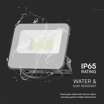 LED RGBW Ljusreglerad strålkastare LED/30W/230V IP65 grå + fjärrkontroll