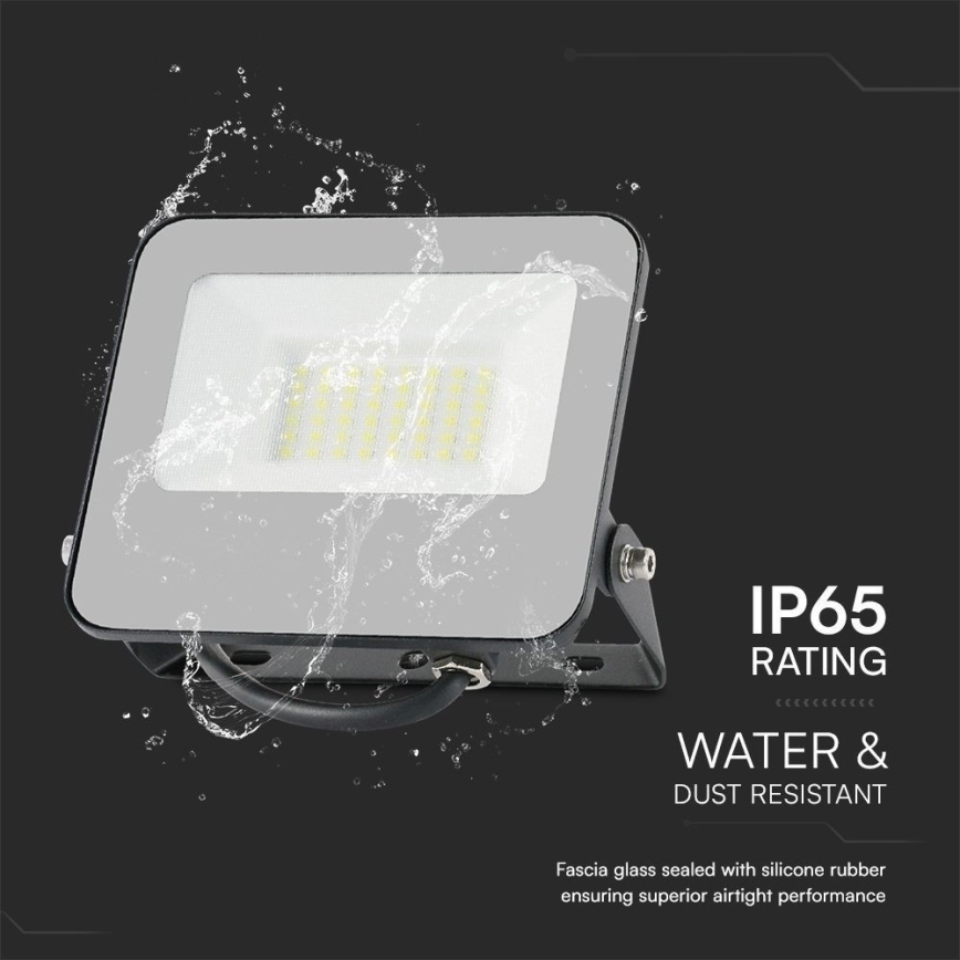 LED RGBW Ljusreglerad strålkastare LED/30W/230V IP65 grå + fjärrkontroll