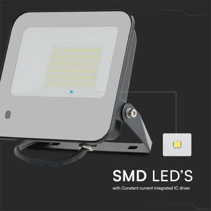 LED RGBW Ljusreglerad strålkastare LED/50W/230V IP65 grå + fjärrkontroll
