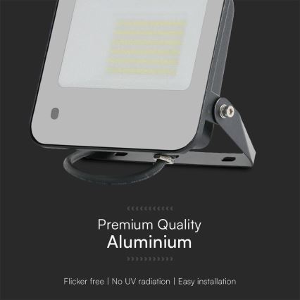 LED RGBW Ljusreglerad strålkastare LED/50W/230V IP65 grå + fjärrkontroll