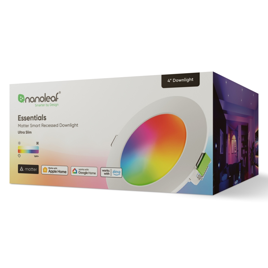 Nanoleaf - LED RGBW Ljusreglerad upphängd taklampa ESSENTIALS LED/6W/230V 2700-6500K CRI 90 Wi-Fi