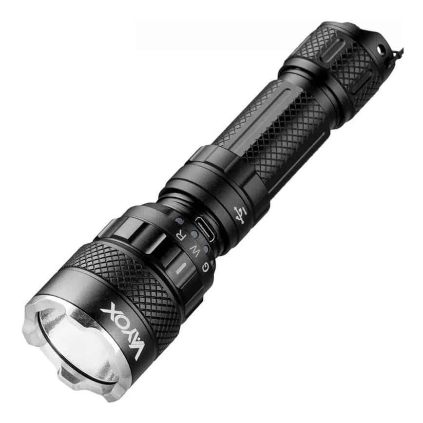 LED RGBW Ljusreglerad uppladdningsbar ficklampa LED/15W/5V IP66 1500 glansig 2000 mAh