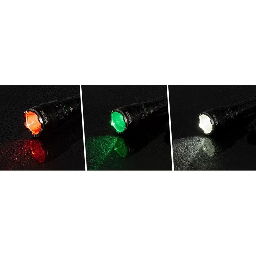 LED RGBW Ljusreglerad uppladdningsbar ficklampa LED/15W/5V IP66 1500 glansig 2000 mAh