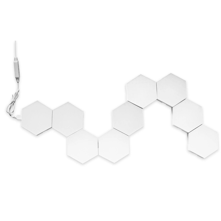 KIT 9x LED RGBW Ljusreglerad vägg dekorativ belysning MAYA LED/1W/230V + fjärrkontroll