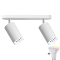 LED RGBW Регульоване світло для ванної TURYN 2xGU10/6,5W/230V 2700-6500K Wi-Fi IP44 біле