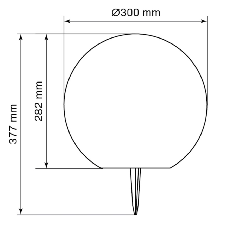 LED RGBW Solcellslampa BALL LED/1,2V diameter 30 cm IP65 + fjärrkontroll