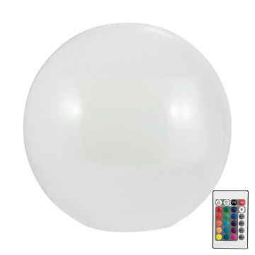 LED RGBW Solcellslampa BALL LED/1,2V diameter 40 cm IP65 + fjärrkontroll