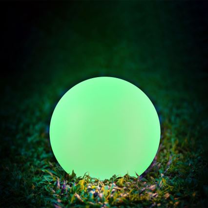 LED RGBW Solcellslampa BALL LED/1,2V diameter 40 cm IP65 + fjärrkontroll
