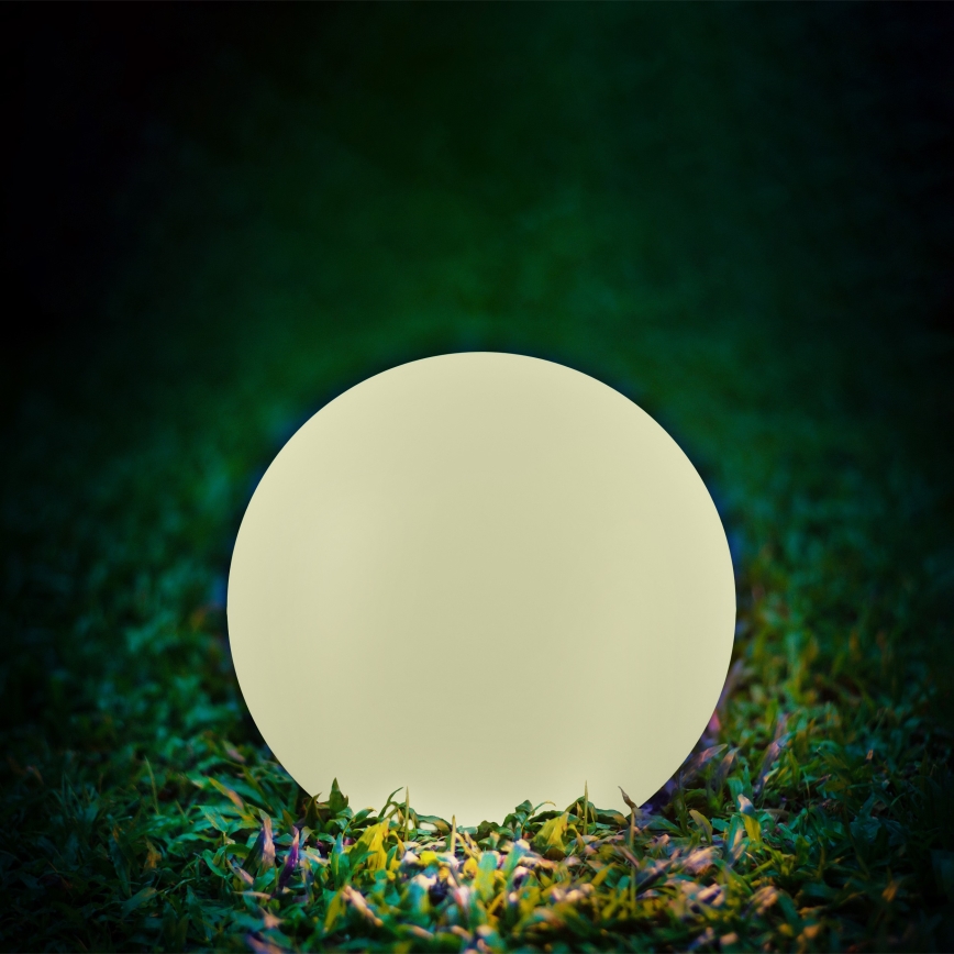 LED RGBW Solcellslampa BALL LED/1,2V diameter 40 cm IP65 + fjärrkontroll
