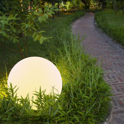 LED RGBW Solcellslampa BALL LED/1,2V diameter 40 cm IP65 + fjärrkontroll