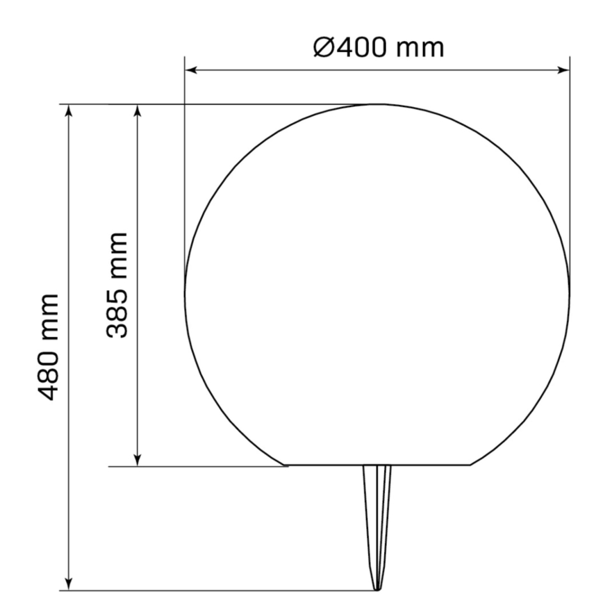 LED RGBW Solcellslampa BALL LED/1,2V diameter 40 cm IP65 + fjärrkontroll