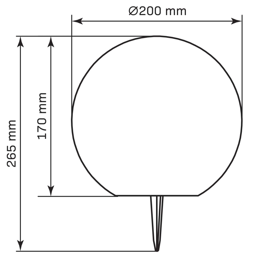 LED RGBW Solcellslampa BALL LED/3,2V 500 mAh diameter 20 cm IP65 + fjärrkontroll