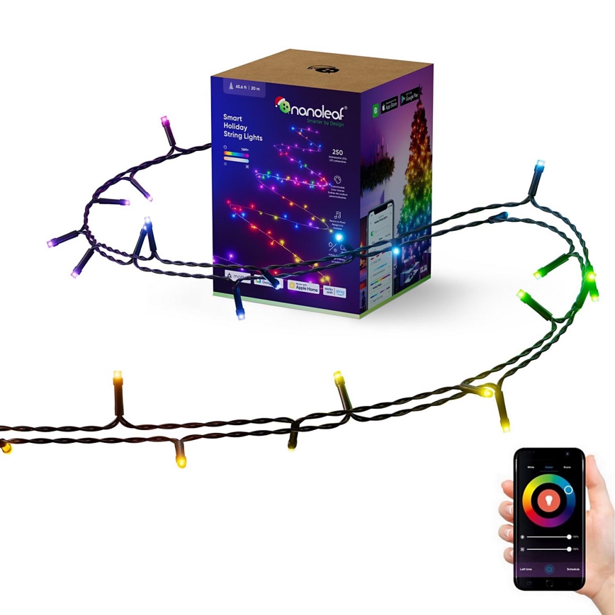 Nanoleaf - LED RGBW Utomhus Julkedja ESSENTIALS 250xLED 2x10m 2700-6500K Wi-Fi IP44