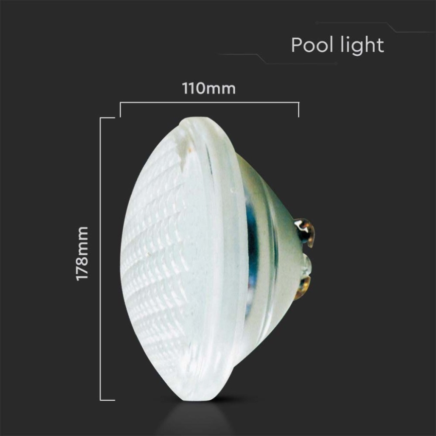 LED Simbassäng glödlampa LED/35W/12V IP68 6500K