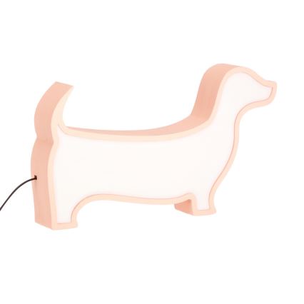 LED Skrivbordslampa för barn DOG LED/12W/230V rosa