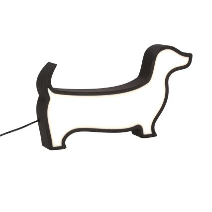 LED Skrivbordslampa för barn DOG LED/12W/230V svart