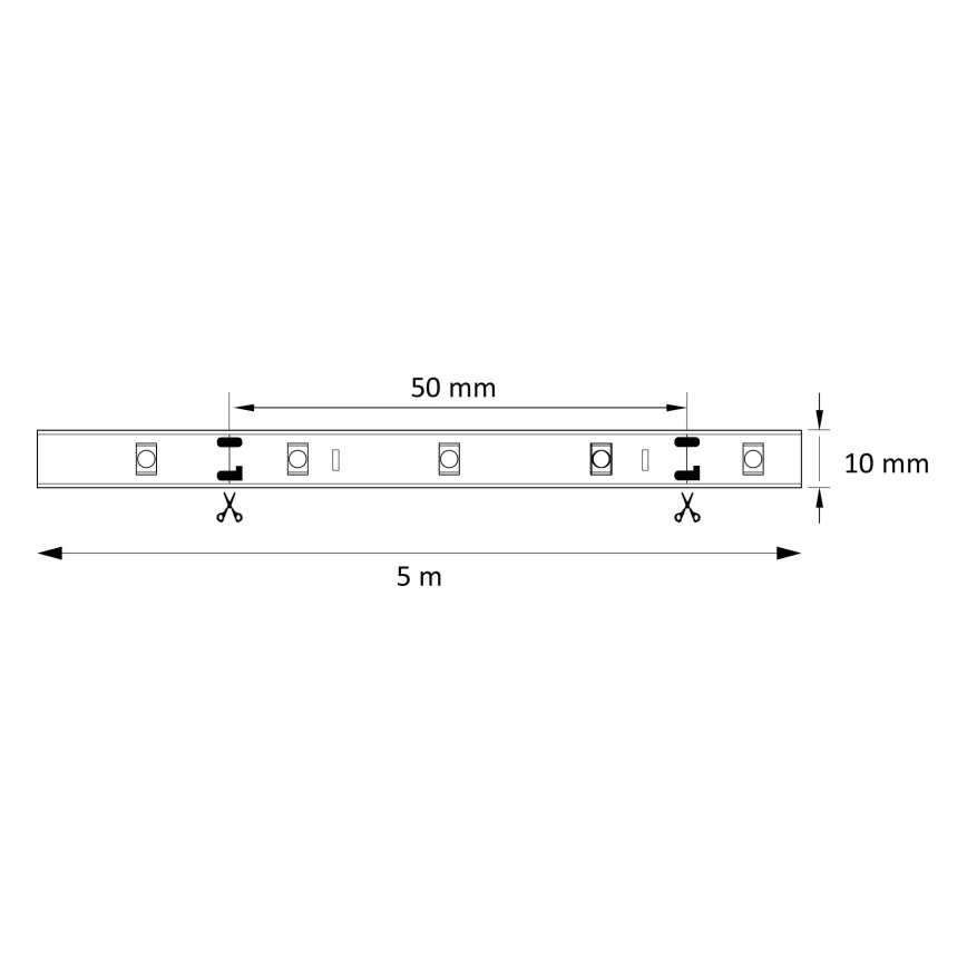 LED list 5m 28W/12V IP20 6500K