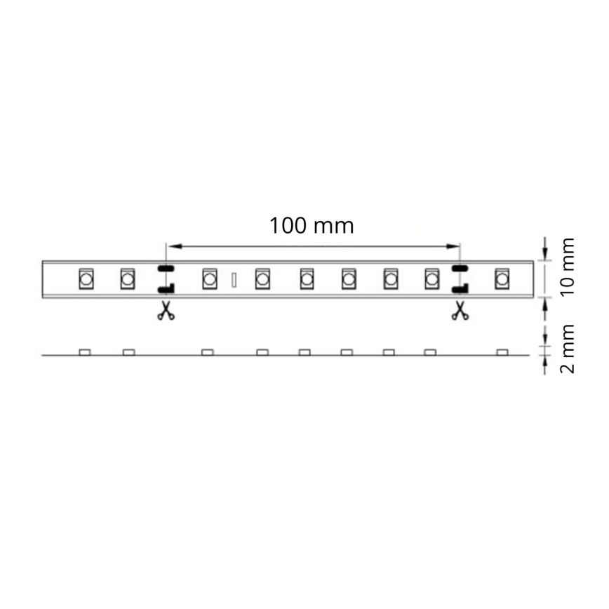 LED-slinga 5m 28W/12V IP65 6500K