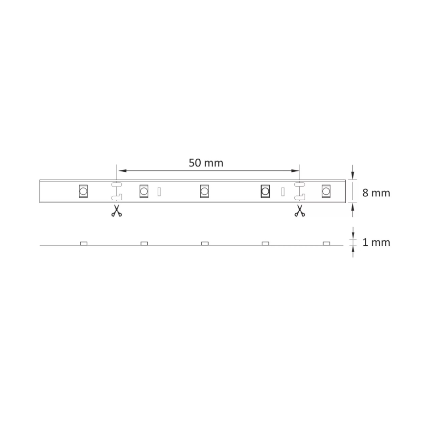 LED-slinga 5m LED/10W/12V IP20 4,500K