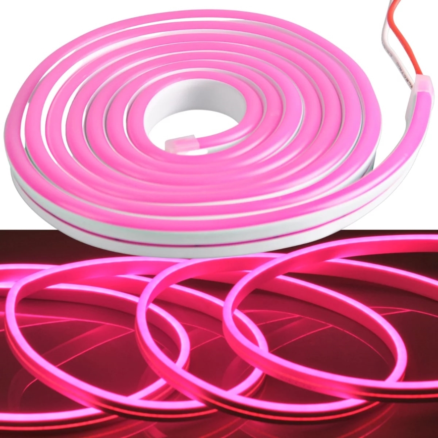 LED-slinga NEON 2 m LED/17W/12V IP65 rosa