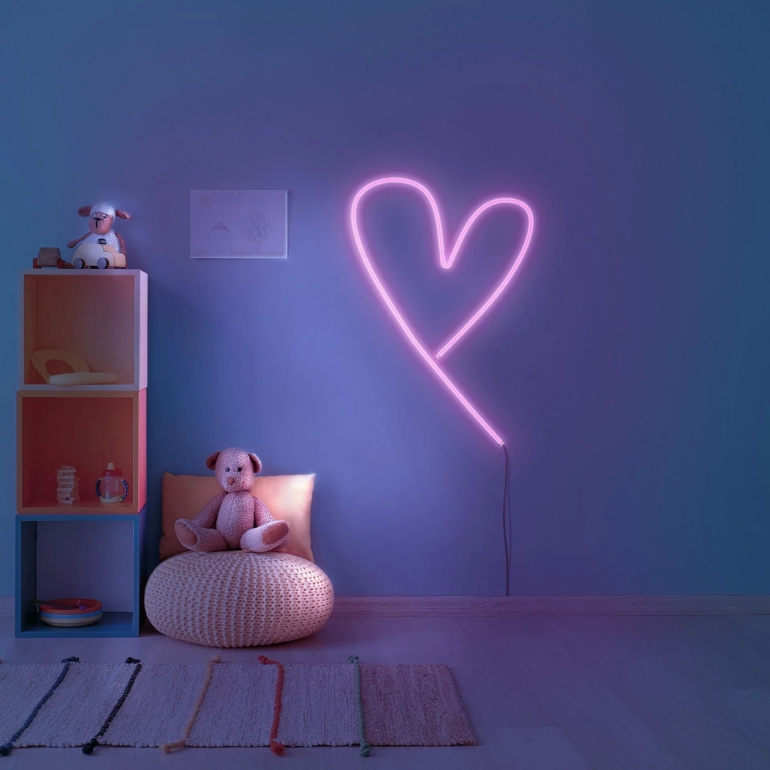 LED-slinga NEON 2 m LED/17W/12V IP65 rosa