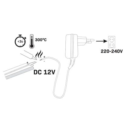 LED-slinga NEON 2 m LED/17W/12V IP65 rosa