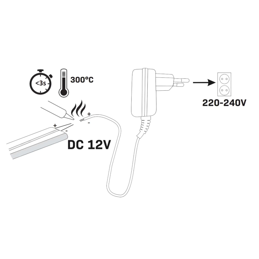 LED-slinga NEON 2 m LED/17W/12V IP65 rosa