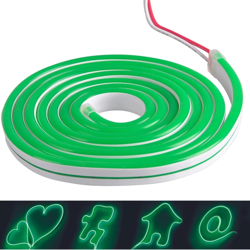 LED-slinga NEON 5 m LED/23W/12V IP65 grön
