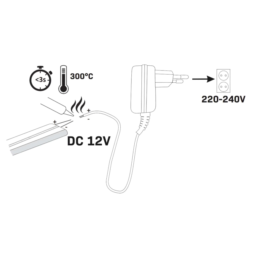 LED-slinga NEON 5 m LED/23W/12V IP65 grön