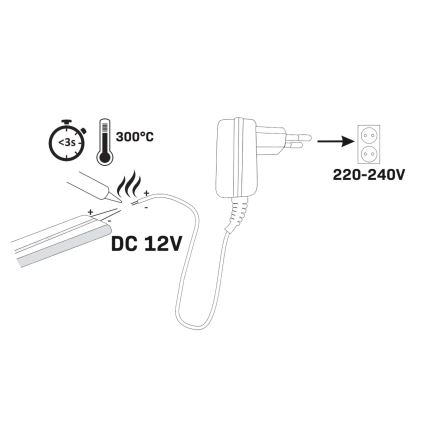 LED-slinga NEON 5 m LED/27W/12V IP65 blå