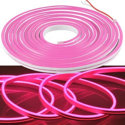 LED-slinga NEON 5 m LED/27W/12V IP65 rosa