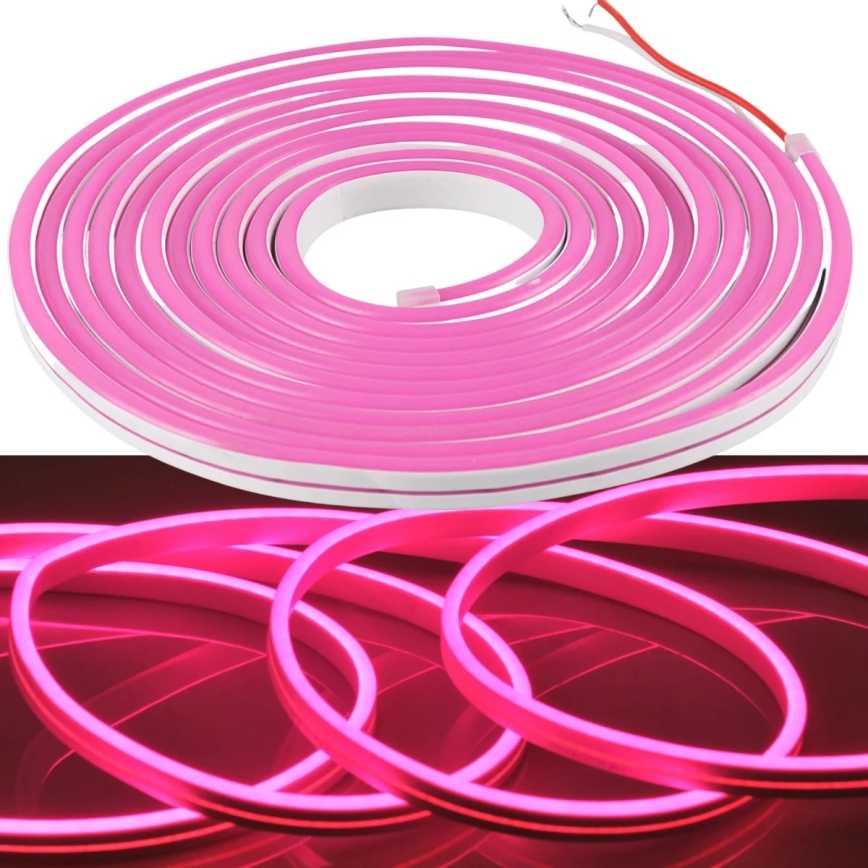LED-slinga NEON 5 m LED/27W/12V IP65 rosa