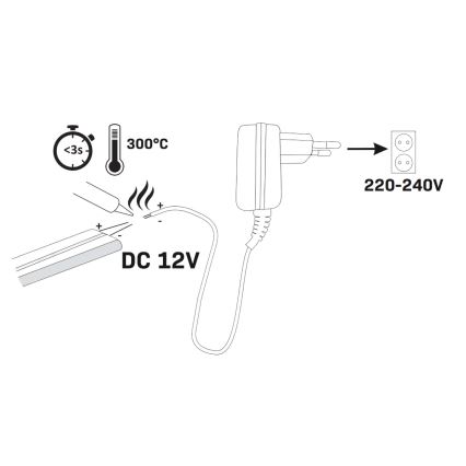 LED-slinga NEON 5 m LED/27W/12V IP65 rosa