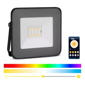LED Smart Dimbar RGB strålkastare LED/20W/230V IP65 svart