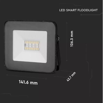 LED Smart Dimbar RGB strålkastare LED/20W/230V IP65 svart