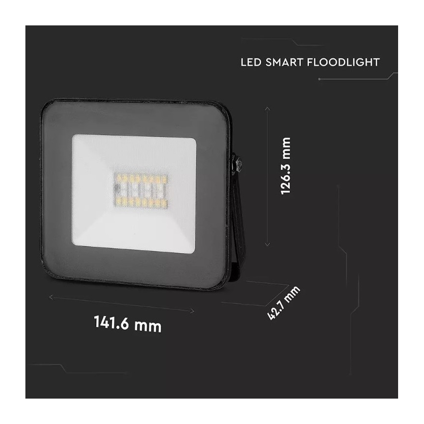 LED Smart Dimbar RGB strålkastare LED/20W/230V IP65 svart
