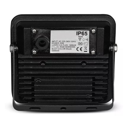 LED Smart Dimbar RGB strålkastare LED/20W/230V IP65 svart