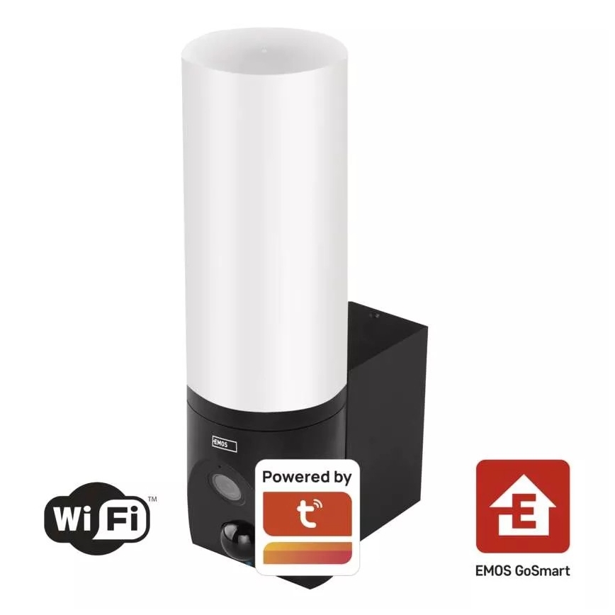 LED Smart utomhuskamera med belysning GoSmart LED/12W/230V 3200K IP65 Wi-Fi Tuya svart
