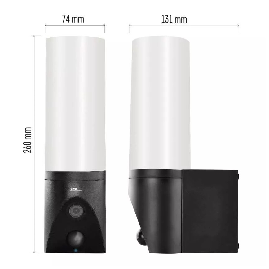 LED Smart utomhuskamera med belysning GoSmart LED/12W/230V 3200K IP65 Wi-Fi Tuya svart
