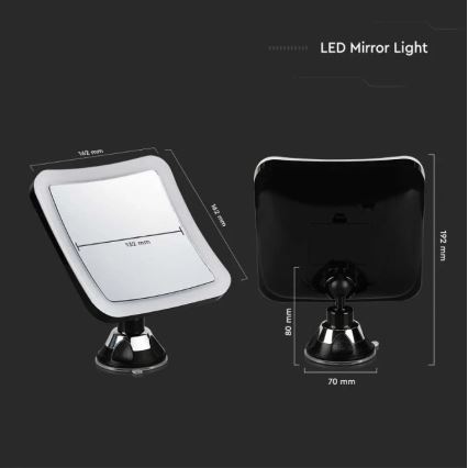 LED Sminkspegel  LED/3,2W/4,5V IP44