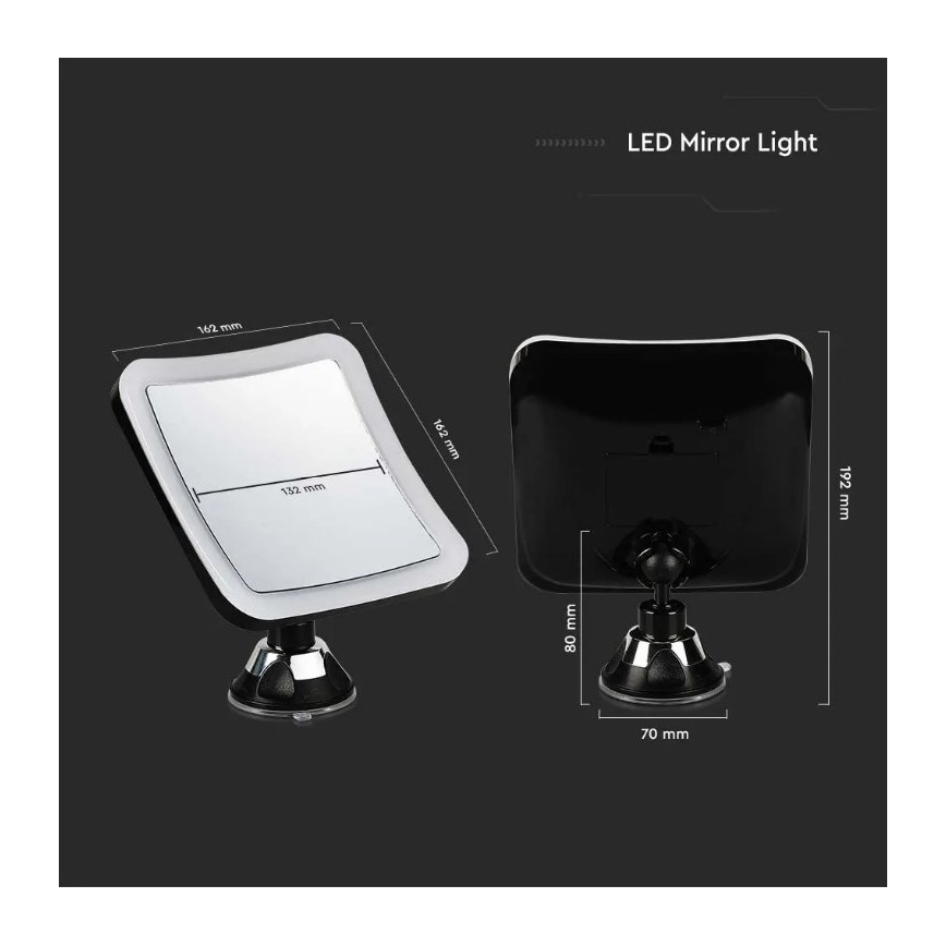 LED Sminkspegel  LED/3,2W/4,5V IP44