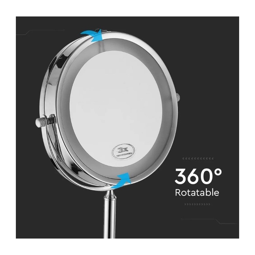 LED Sminkspegel  LED/3W/6V IP44