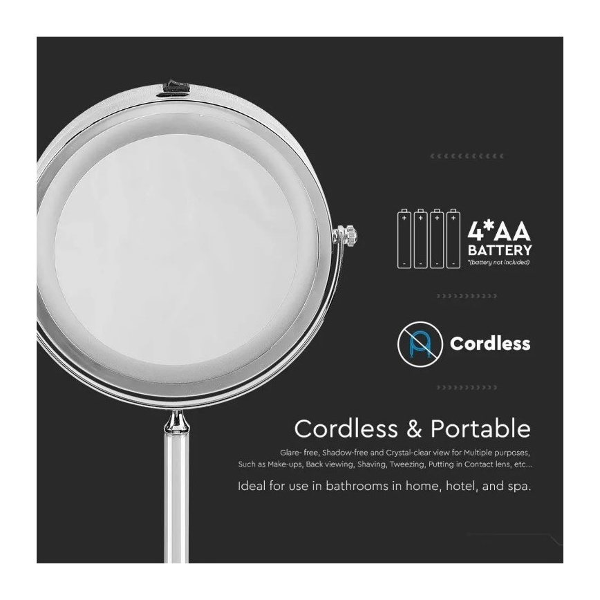 LED Sminkspegel  LED/3W/6V IP44